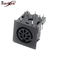 10pcs 8pin din socket s terminals micro power socket jack video connector pcb panel mount female conector