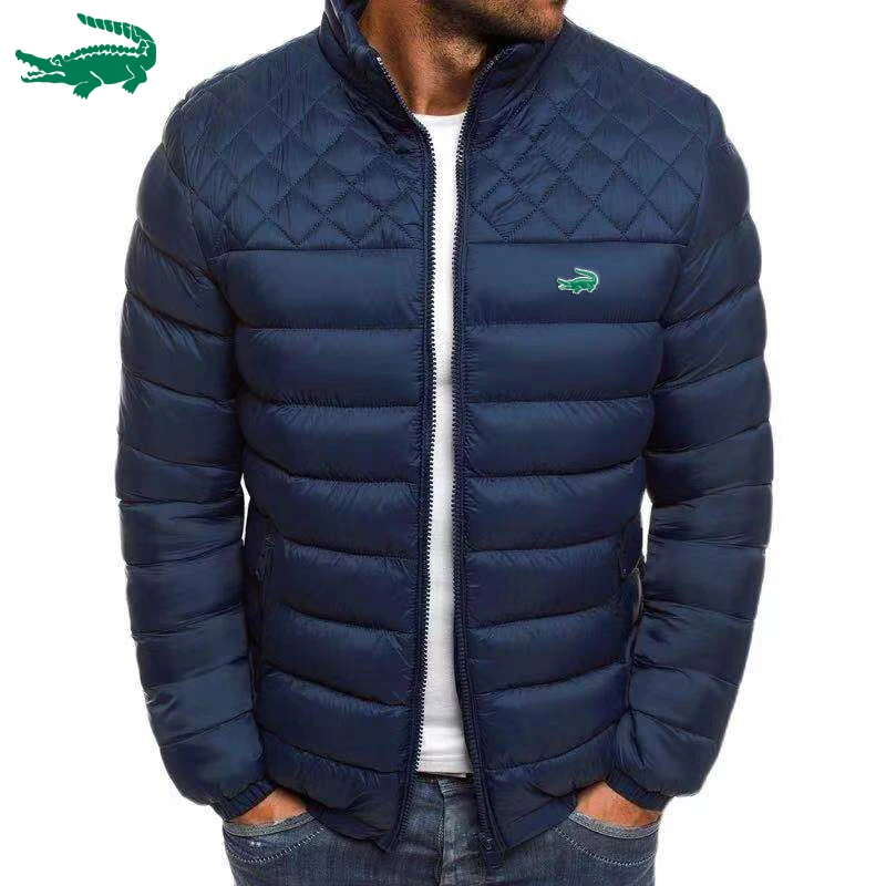 2023 Autumn Winter Embroidery Men Zipper Cotton Jacket Tops Warm Comfortable Man Jackets Tops Comfortable Down Jacket