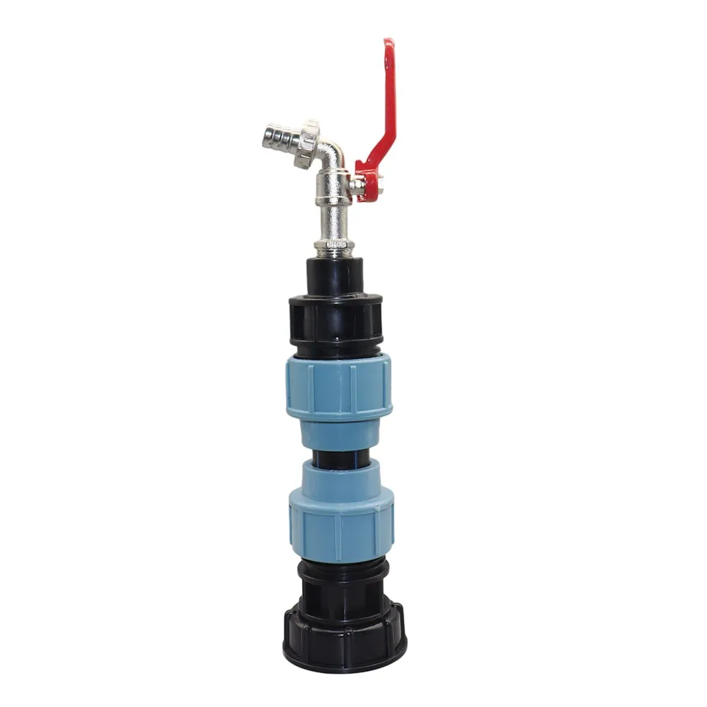 

IBC Adapter Cap Extension + Outlet Tap Faucet Rainwater Tank Extension Outlet Valve For Water Storage Rain Barrels Garden Parts