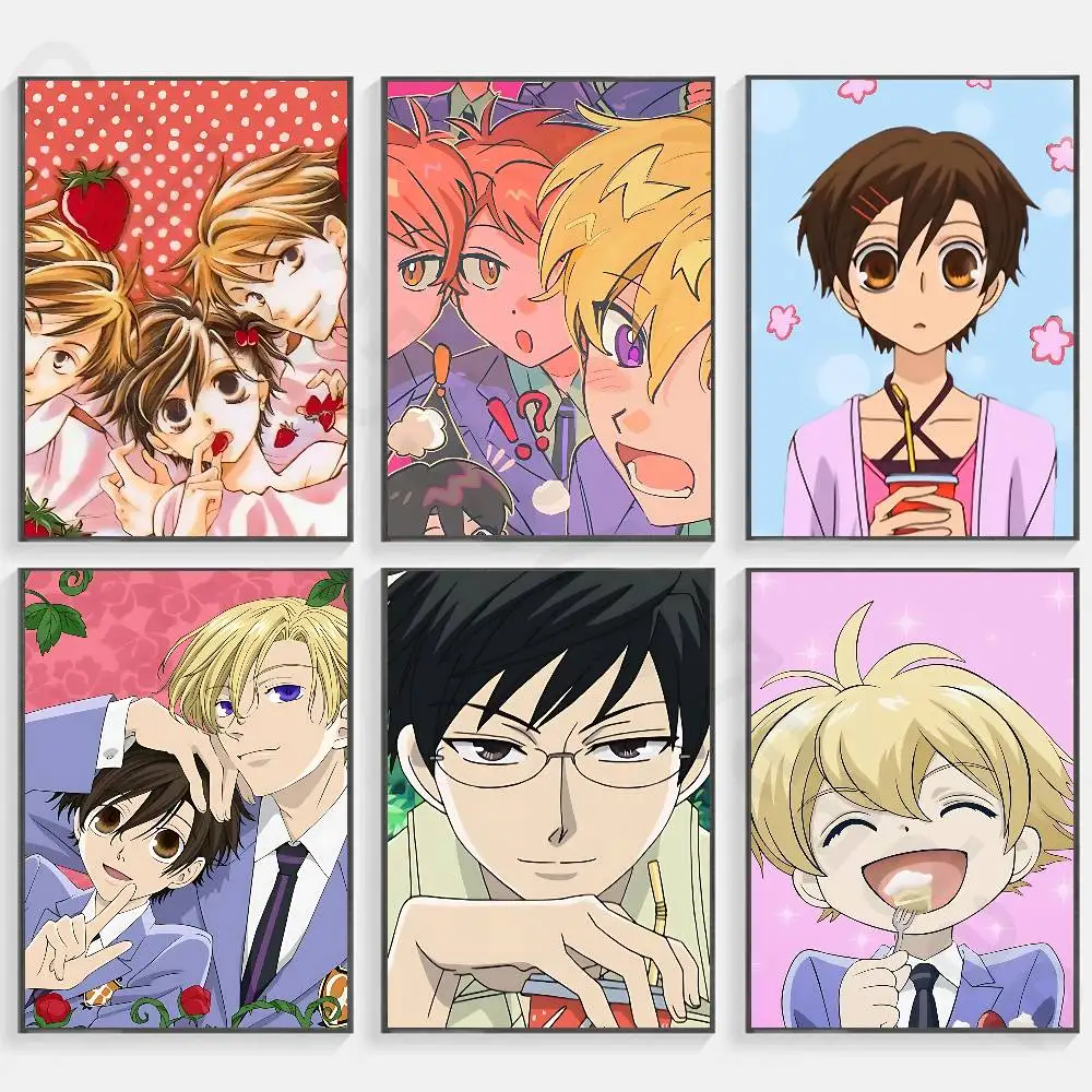 Фото Новый постер OHSHC O-Ouran High School, HD-плакат для домашнего декора, водонепроницаемый, для гостиной, бара, эстетичный декор №1