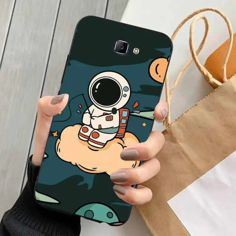 Astronaut Cartoon Phone Case for Samsung J 2 3 4 5 6 7 8 prime plus 2018 2017 2016 core
