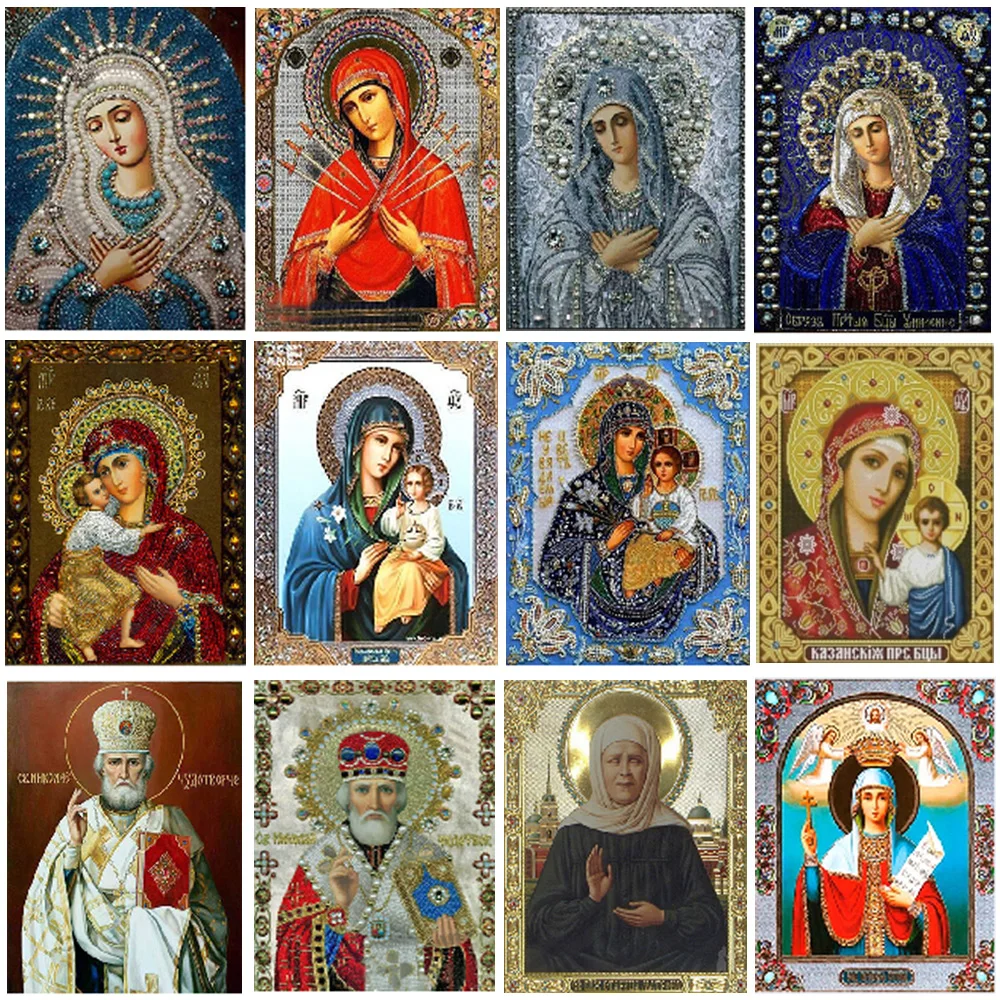 

5D алмазная живопись, персонаж, религия, Иисус, мать и ребенок, подарок ручной работы, алмазная вышивка декоративная мозаичная картина