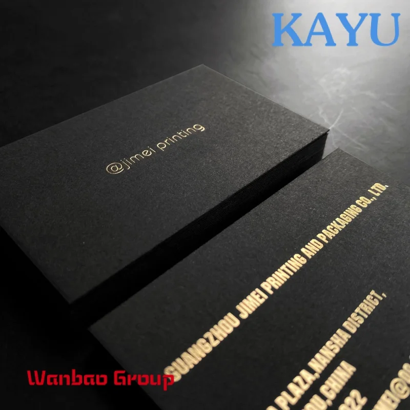 

Custom 500gsm gold plated cardboard business card with gold foil