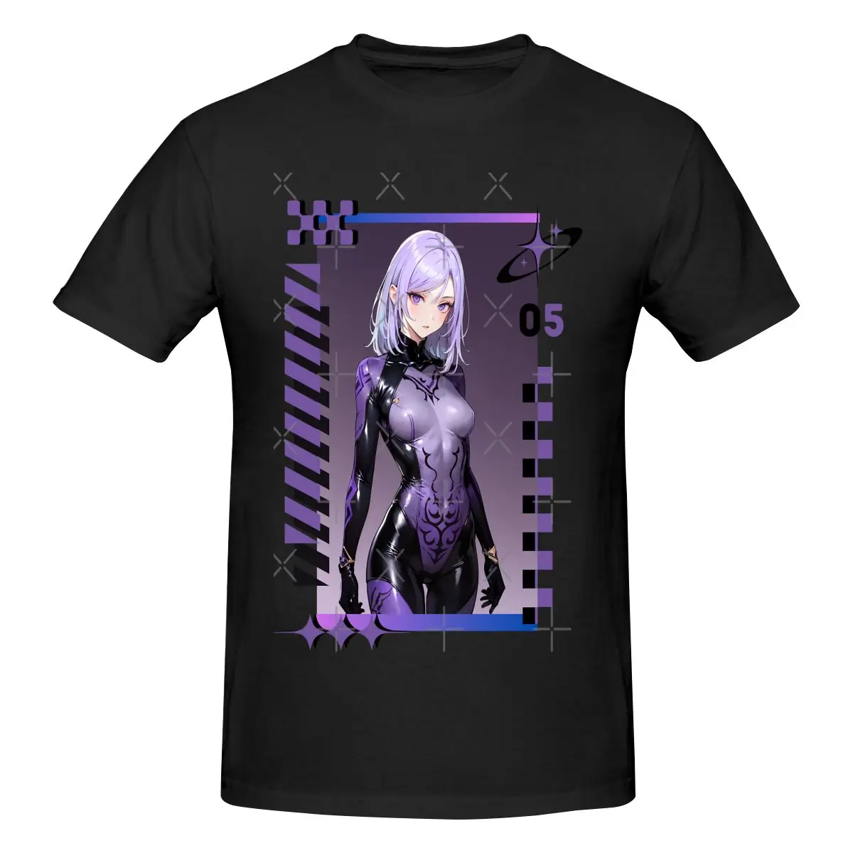 Мужская футболка с забавным аниме Arth Anime Pilot Model Girl 05 топы принтом свободные и