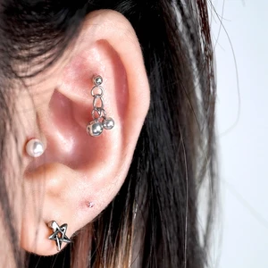 Dangle Conch Earring Cartilage Piercing Stainless Steel Ear Bone Nail Mini Ear Piercing Studs Body Pircing Helix Earrings 16G