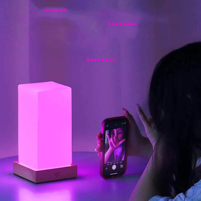 

LED Color Changing Cube Light, Cordless LED Cube Night Light for Kids, Rechargeable Decorative Lamp with Remote