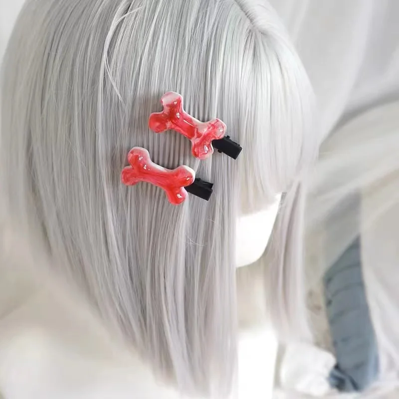 

Y2K Halloween Hair Clip Cool Cartoon Blood Bone Hairpin Japanese New Charm Girls Cute Bobby Pin Hair Accessories for Women