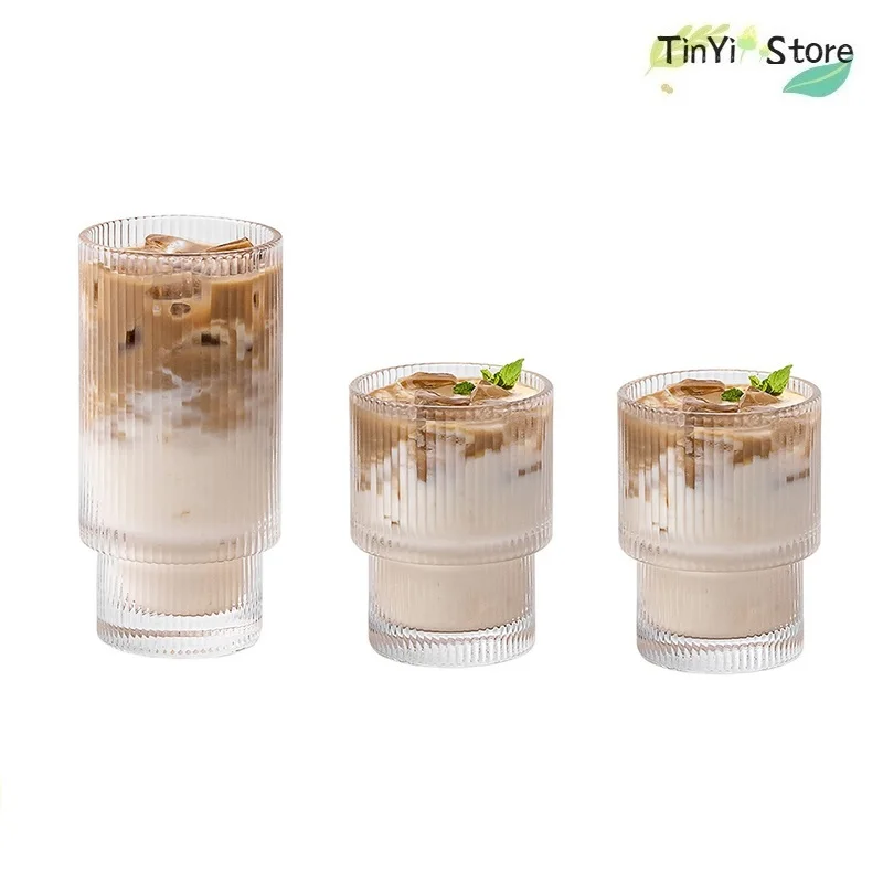 

6/4/2PCS New Coffee Mug Portable Transparent Glass Cup Water Cups TeacupSuper Drinking Wine Beer Cocktail Juice Milk Cup Moden