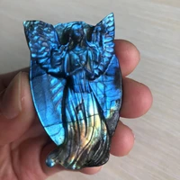 natural crystal hand carved angel