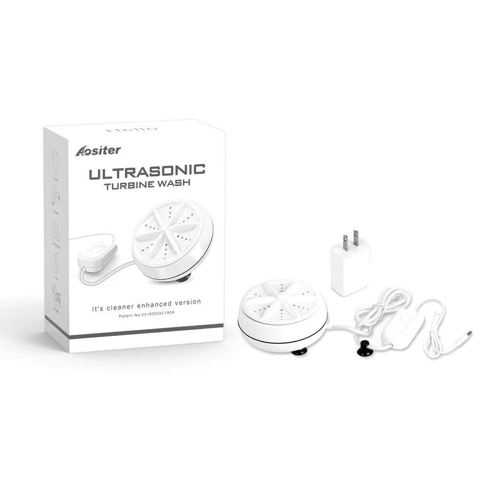 

2 in 1 Folding Ultrasonic Turbo Washing Machine Portable Travel Washer