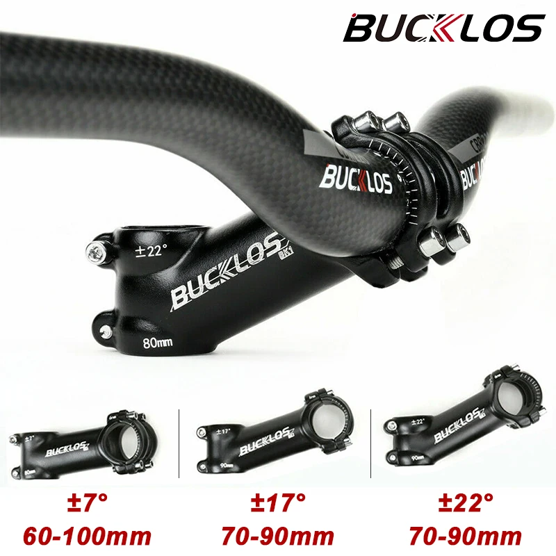 Стержень велосипеда BUCKLOS 7/17/22 градусов ультралегкий стержень руля для горного