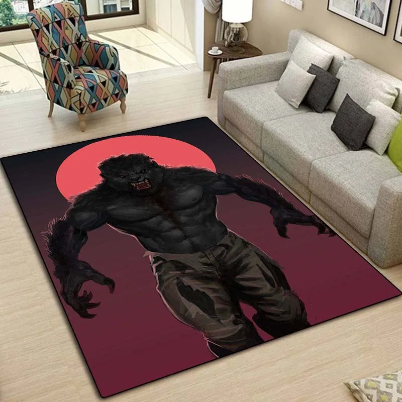 

Mutant Werewolf Fear Beauty and The Beast Print Carpet Bedroom Living Room Office Beautify Decoration Gifts To Friends Family