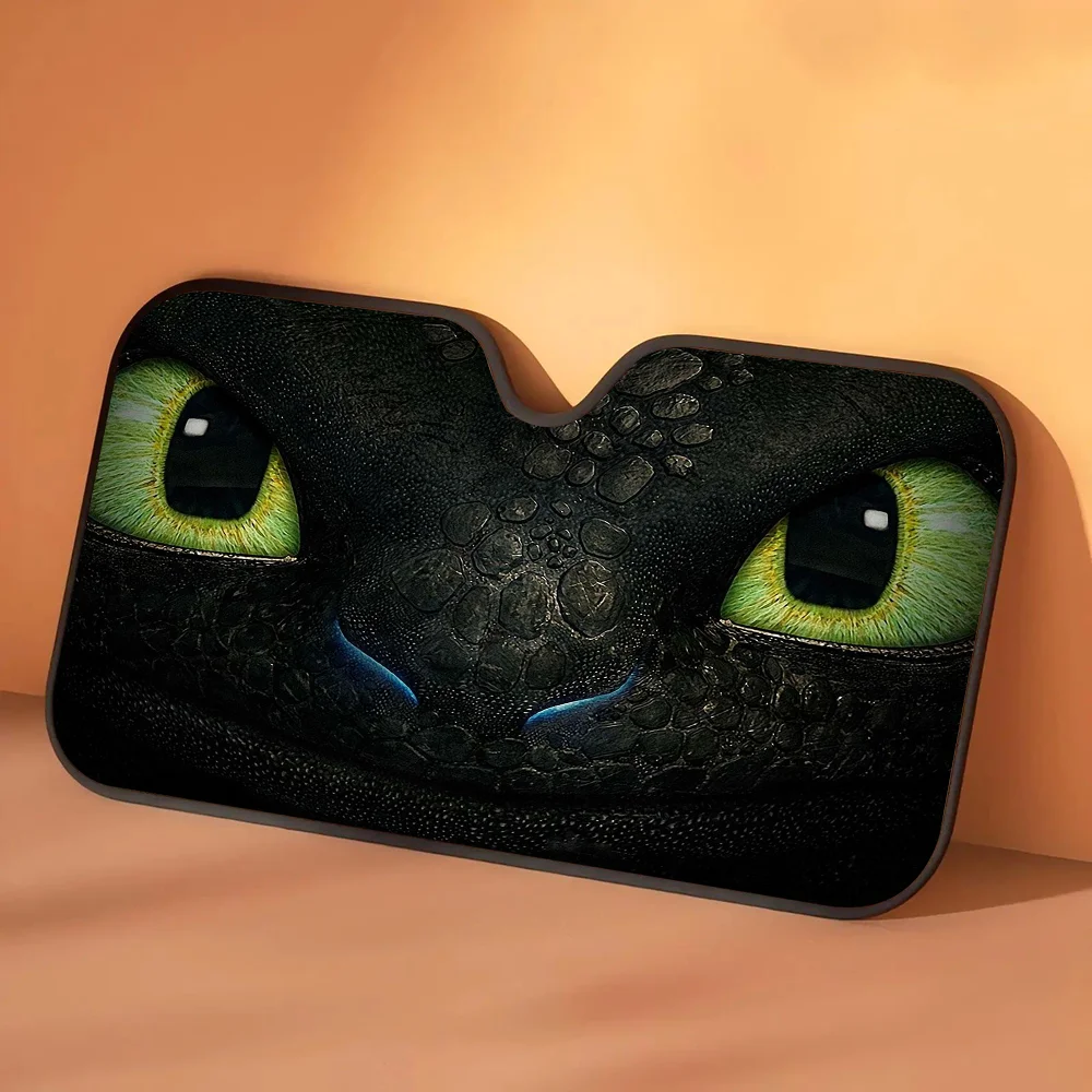 

H-How Train Мультяшный Дракон Автомобильный Солнцезащитный Козырек Из Полиэстера Складной Лобовое Стекло Защита От Солнца УФ-...