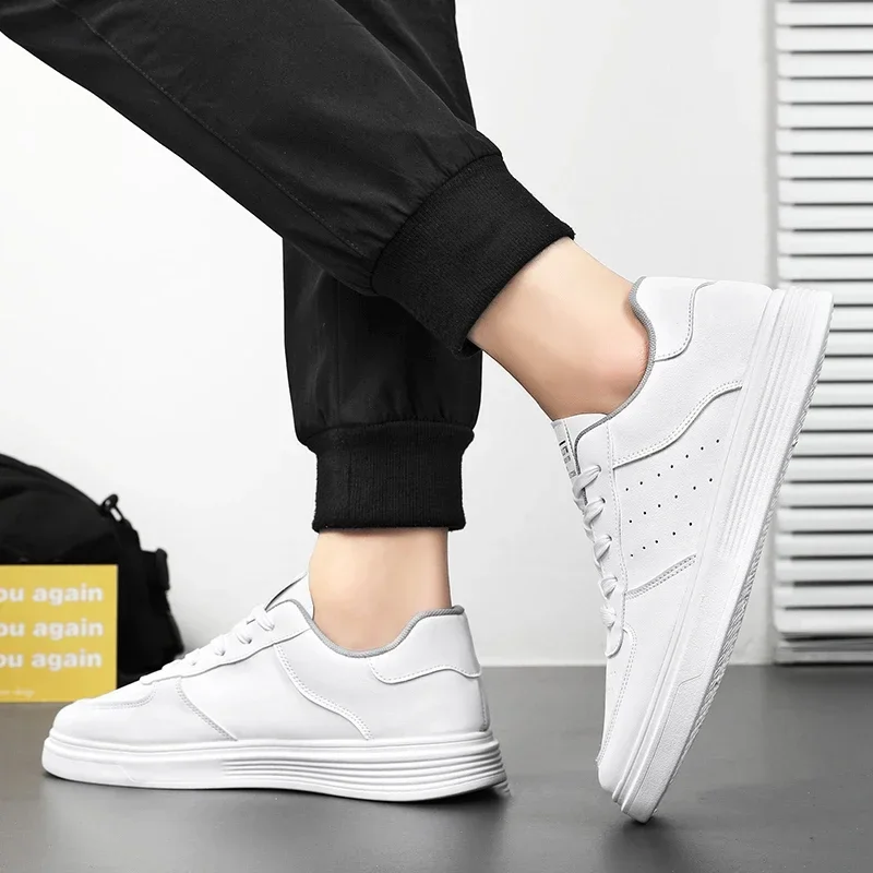 2024 белые мужские и женские кроссовки через плечо большой размер 47 кожаная