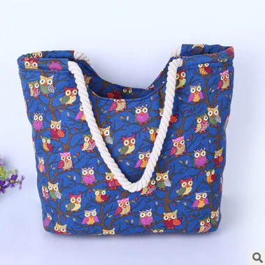 

2022 Summer Promotion Cotton Rope Handheld Casual Canvas Beach Bag Fashion Beach Bag Special Price Beach Bag