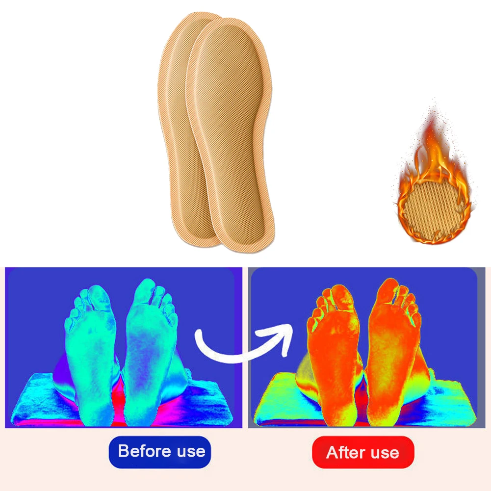 

Зимние теплые подушечки для ног, Самонагревающиеся стельки, унисекс, уличные, сохраняющие тепло, Самонагревающиеся, терапевтические вставк...