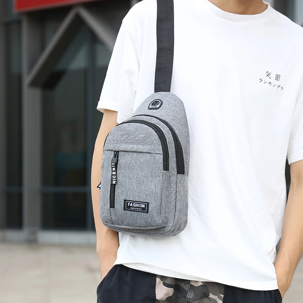 

Men Fanny Pack for Outdoor Sports Fitness Sling Shoulder Bag Multipurpose Travel Crossbody Chest Bags Multi-pocket Hip Bum Bag