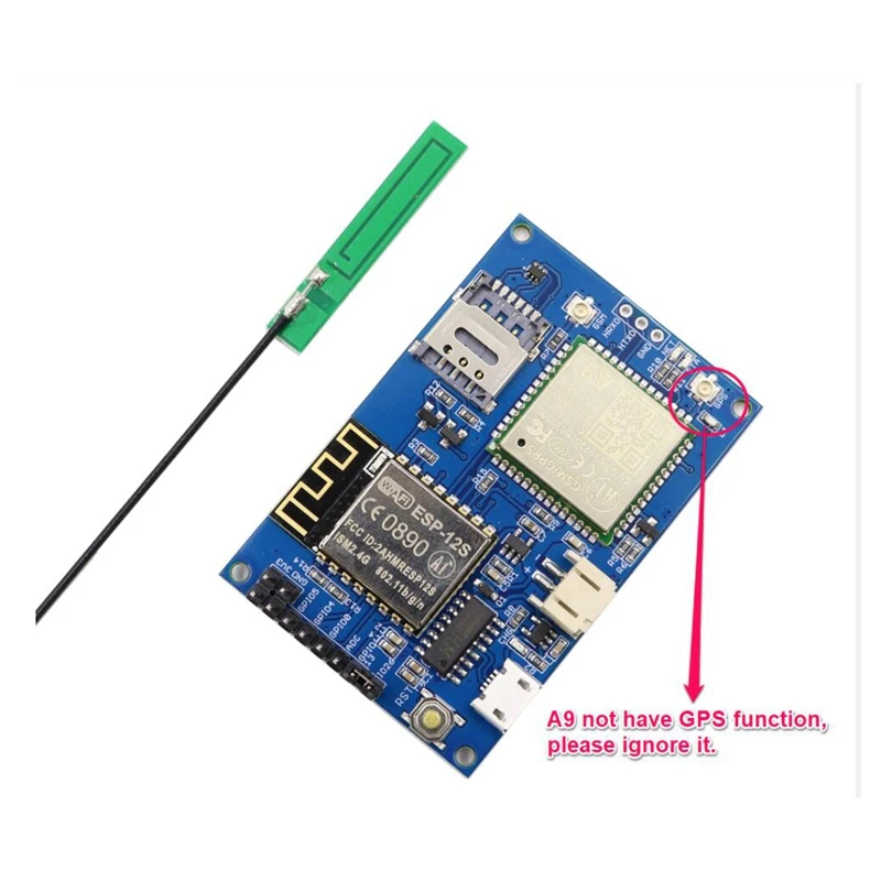 ESP8266 ESP-12S A9 GSM GPRS Knot IOT макетная плата с Wi-Fi антенной |