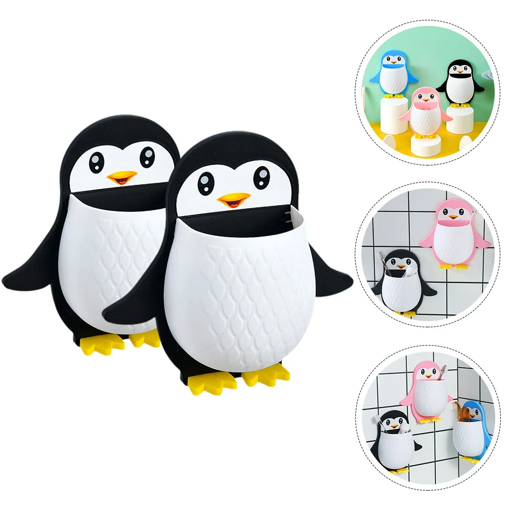 

2 Pcs Bin Storage Organizer Remote Holder Wall Mount Remote Wall Holder Adhesive Wall Shelf Adhesive Pen Holder
