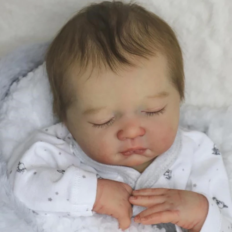 16 Inch Premium Baby Size Reborn Doll Kit Mariza Sleeping Baby Unfinished Doll Parts Cute and Realistic Reborn Doll