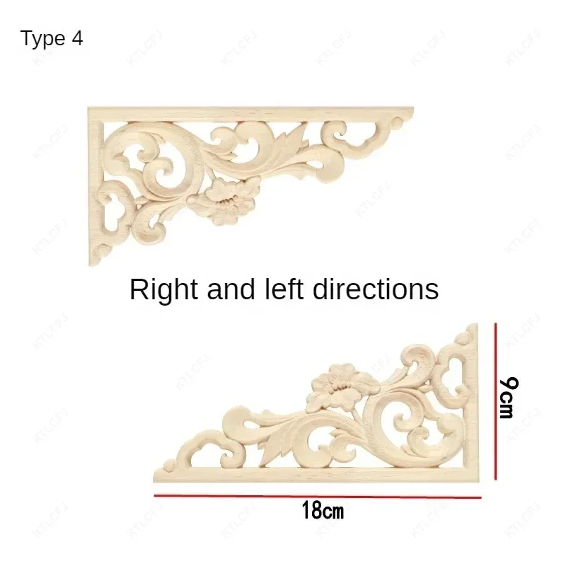 Деревянная аппликация Onlay резные деревянные угловые наклейки для мебели кровати
