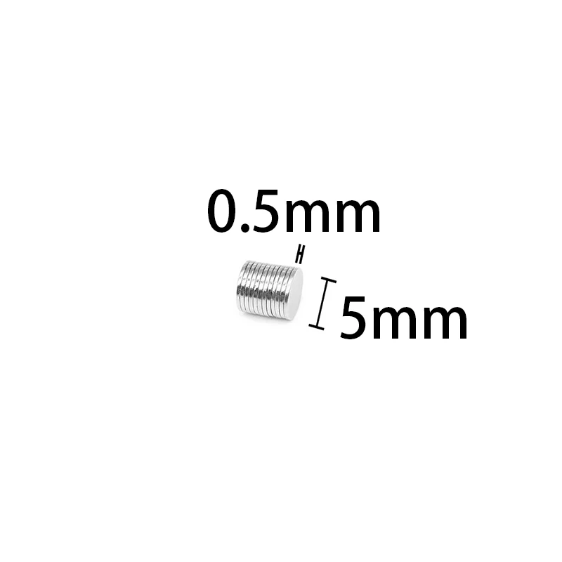 

Mini Magnet Disc 5x0.5 5x7 5x8 5x12 5x15mm Round Neodymium Magnet Thickness Rare Earth Strong Permanent Magnet N35 NdFeB Magnets