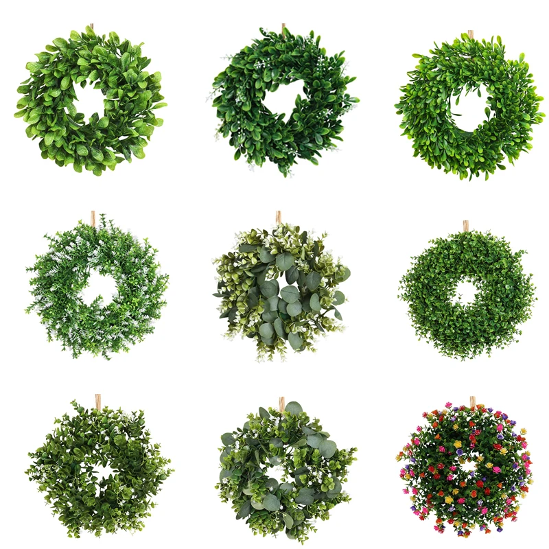 

Door Simulation Plant Wreath Complimentary Twine + Hooks Simulation Greenery Hanging Decorations Home Combination