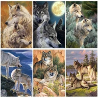 miaodu 5d diamond painting wolf rhinestone pictures diamond embroidery animal full round drill mosaic home decor gift