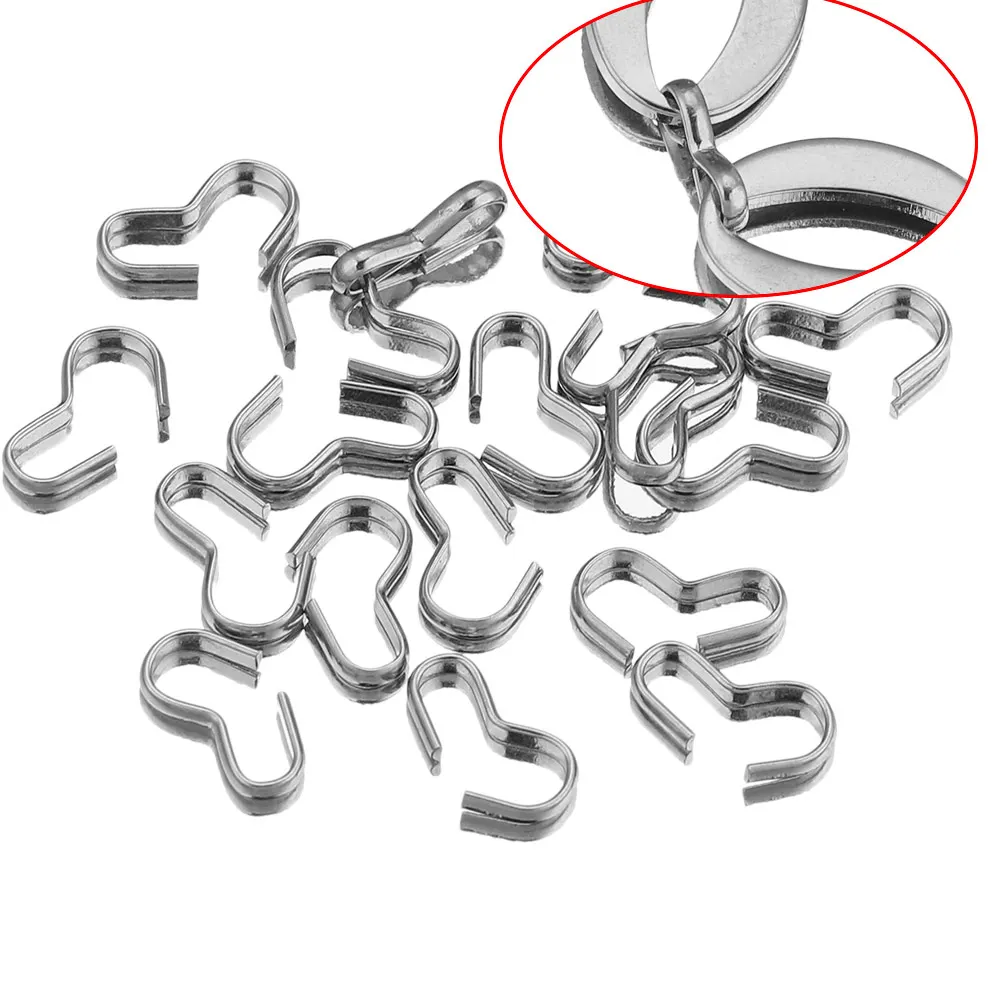 

100pcs Lot No Fade Stainless Steel Chic Number 8 Jump Rings Hooks End Clasp Connectors for DIY Jewelry Making Supplies Wholesale