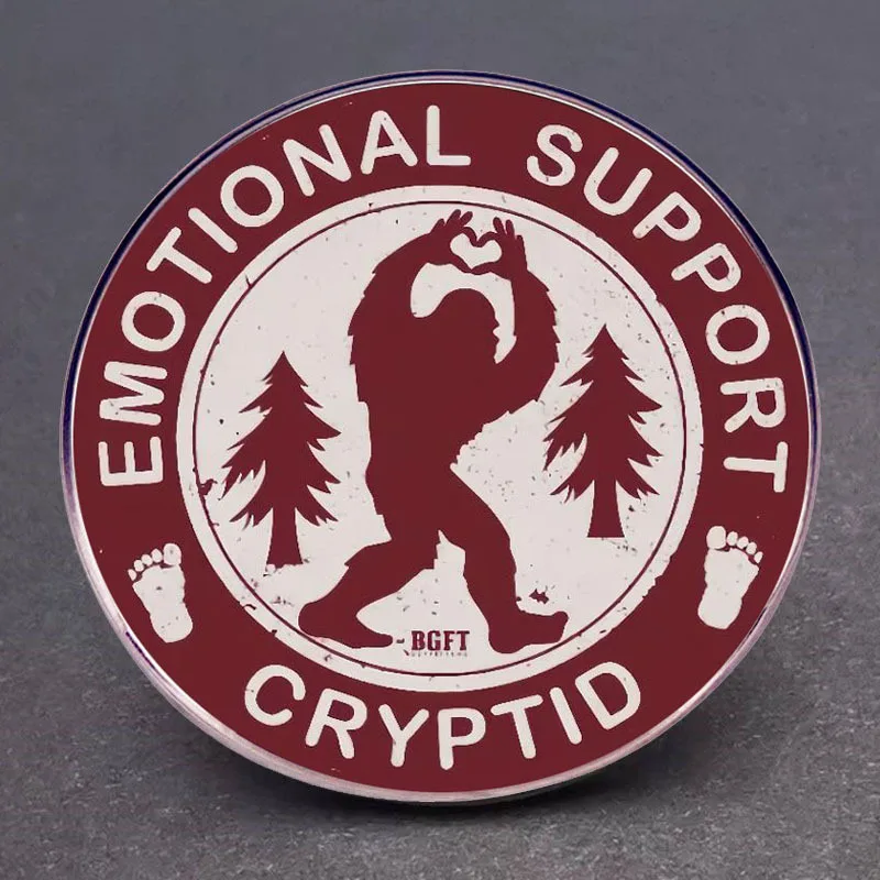 Эмалевые булавки в стиле Cryptid с эмоциональной поддержкой большая ступня снежный