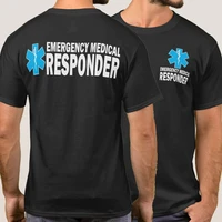 star of life emr medical responder paramedics duty wear t shirt high quality cotton breathable top loose casual t shirt s 3xl