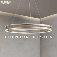 italian style light luxury restaurant chandelier post modern ring dining table modern minimalist designer anom led lights