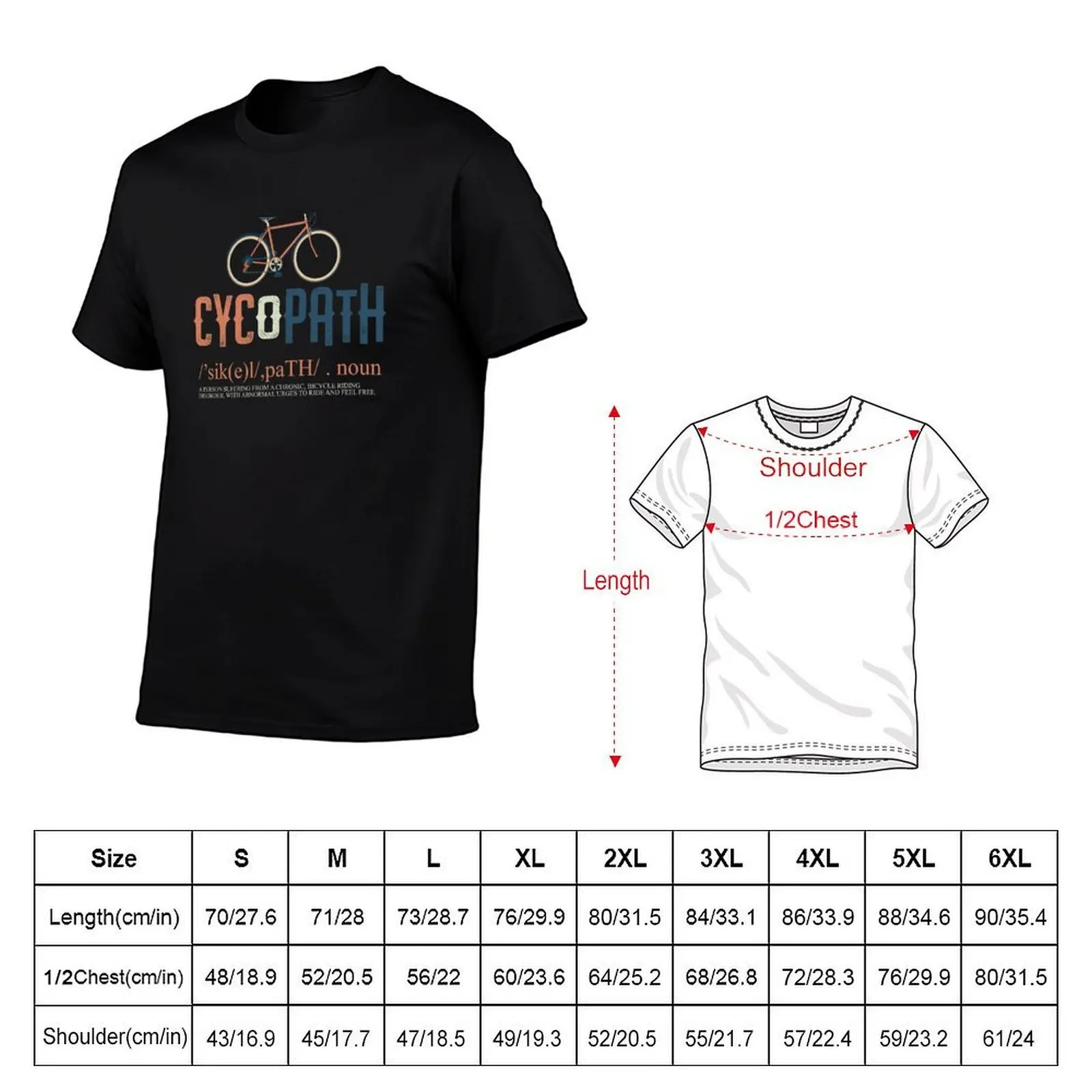 Футболка Cycopath Cyclist Bicycle Cycling, футболки с аниме, футболка большого размера, персонализированная футболка (art.: 3920d377fd665) - 3920d377fd665