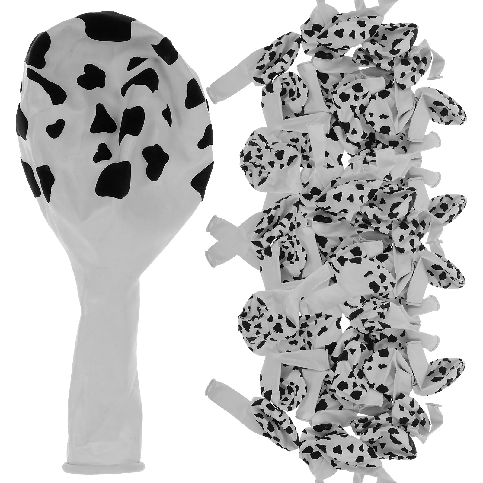 

50pcs Printing Cow Balloons Beautiful Black and White Balloons Latex Balloons for Party Festival Birthday 12 Inches
