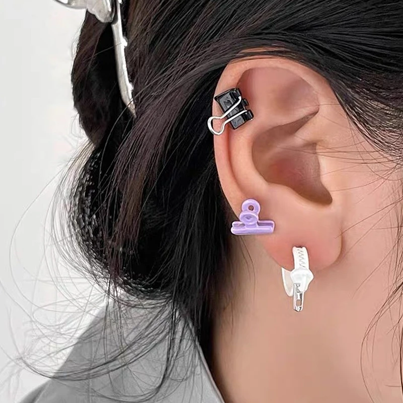 Новые серьги-папки с допамином для офиса новый стиль новые серьги уникальным