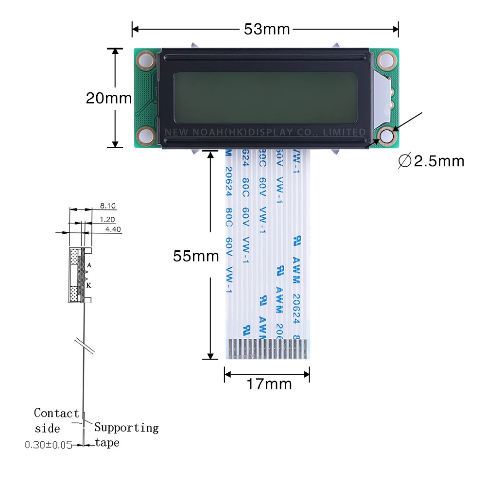 Зеленые фотообои с черными буквами 1602A-20-2A 5V ЖК-экран 02*16 LCD 1 5 дюймов 16-контактный