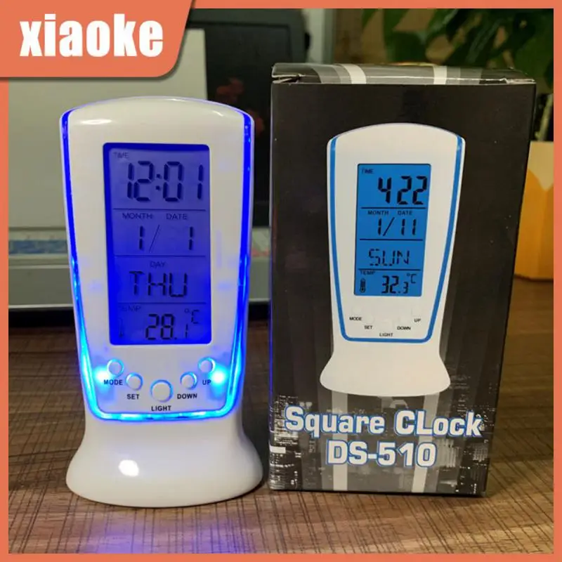 

Multifunctional Clock Domestic Table Clock Portable Birthday Reminding Alarm Clock Reminder Gift Led Thermometer Home Decoration
