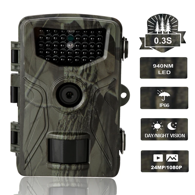 

Wildlife Trail Cameras 24MP 1080P IP65 Hunting Camera Infrared Night Vision Photo Traps HC804A Wildlife Tracking Surveillance