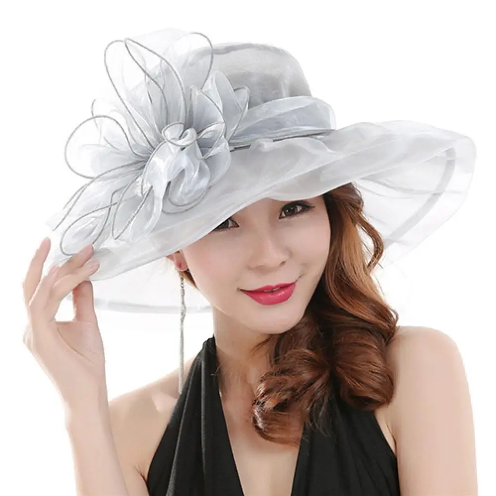 

Women's Fashion Summer Church Kentucky Derby Cap British Tea Party Wedding Hat
