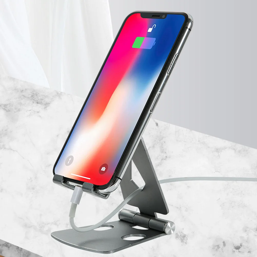 

270 Degree Adjustable Cradle Dock Lightweight Phone Stand Bedroom Home Office Hands Free Foldable Portable Aluminum Alloy