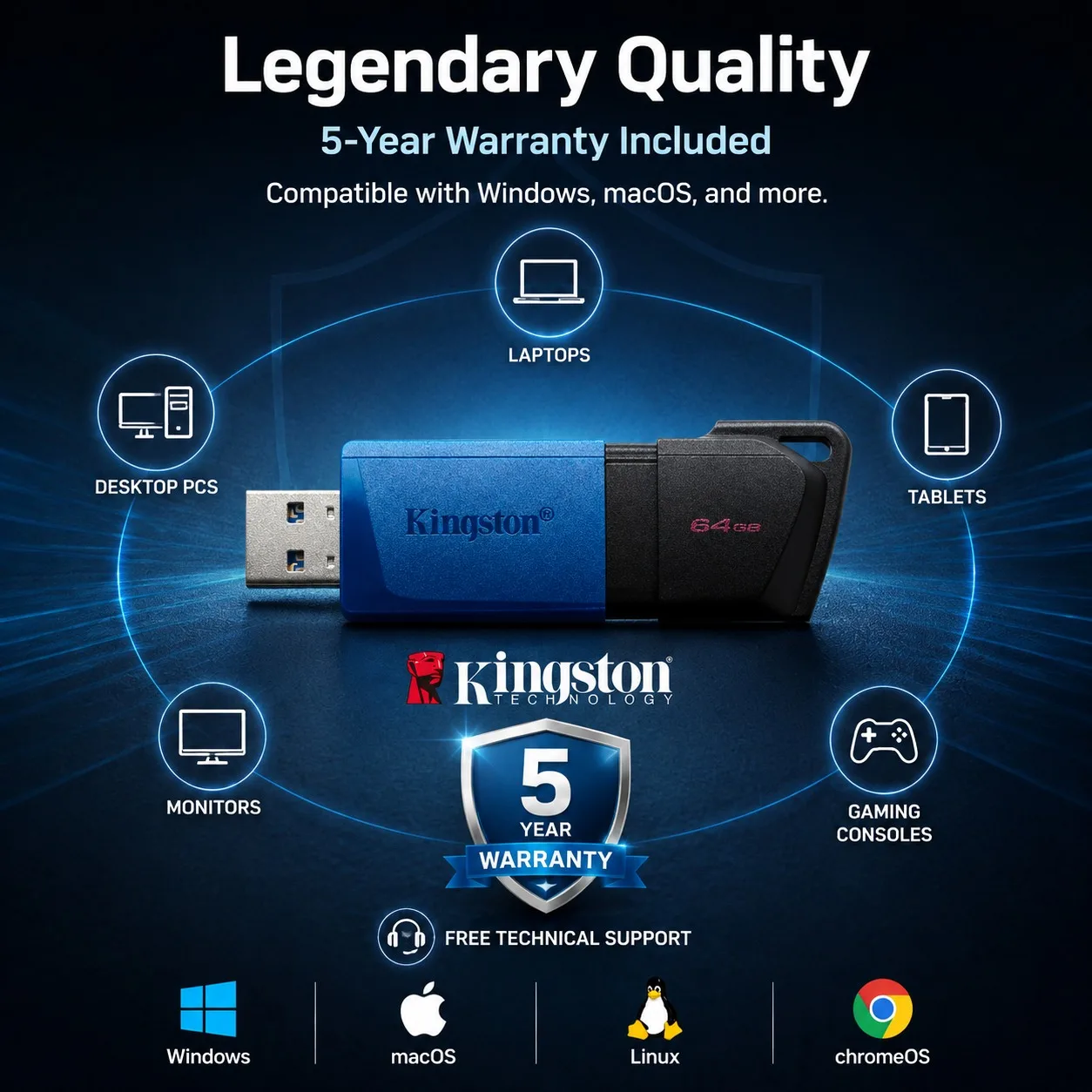 USB-накопитель Kingston DTXM 3.2: флешка, флеш-диск, портативное хранилище, компьютерные аксессуары (art.: 3920db0ec437f) - 3920db0ec437f