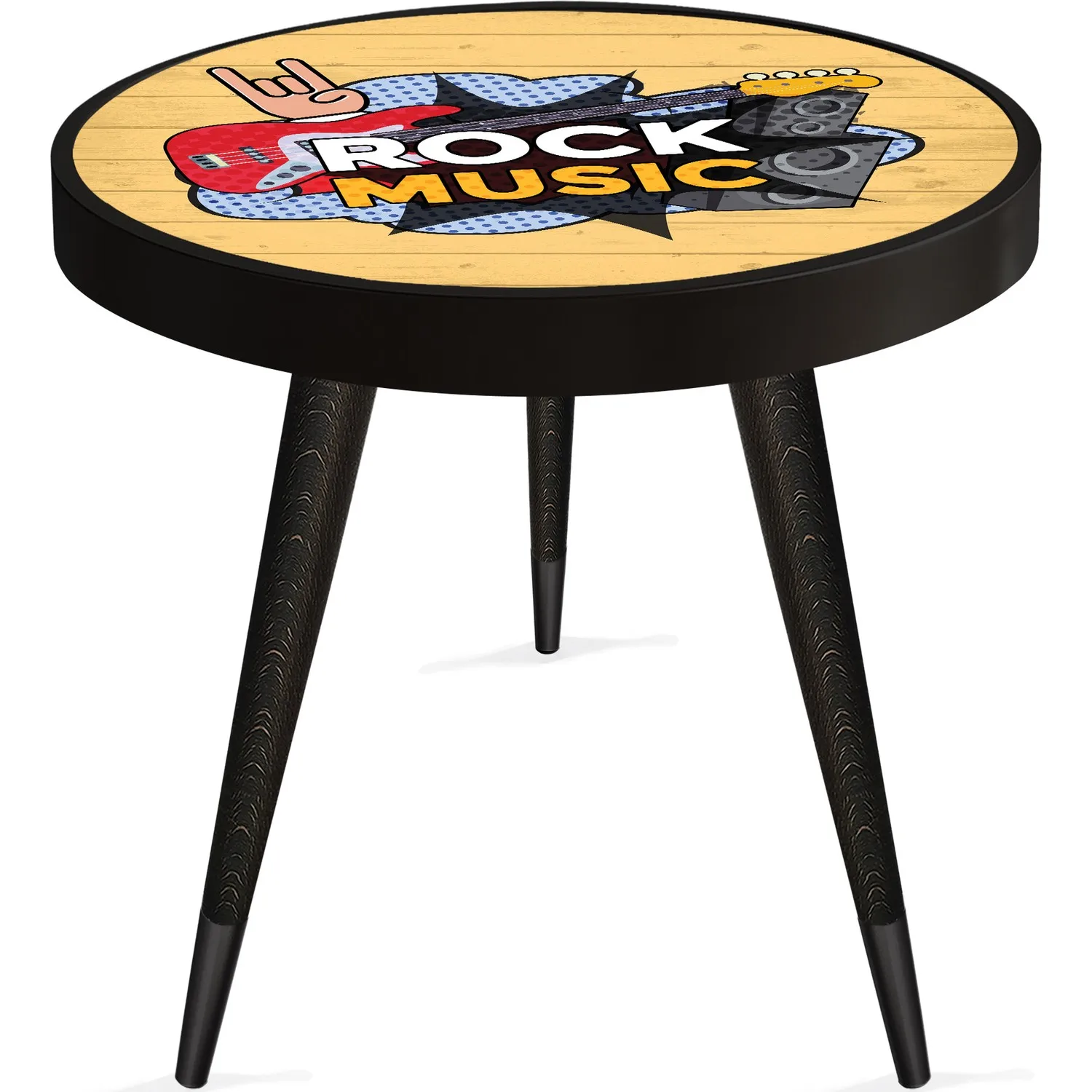 

Современный деревянный боковой стол Rock Music Design, Круглый, Ø 45 см