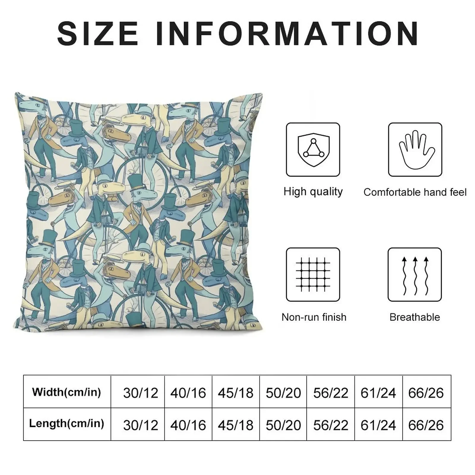 Викторианский велоцираптор джентльмены декоративная подушка рождественские