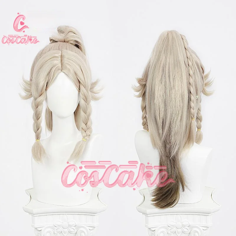 Парик для косплея Genshin Impact Kachina светлые длинные волосы конский хвост Nanatzcayan Natlan