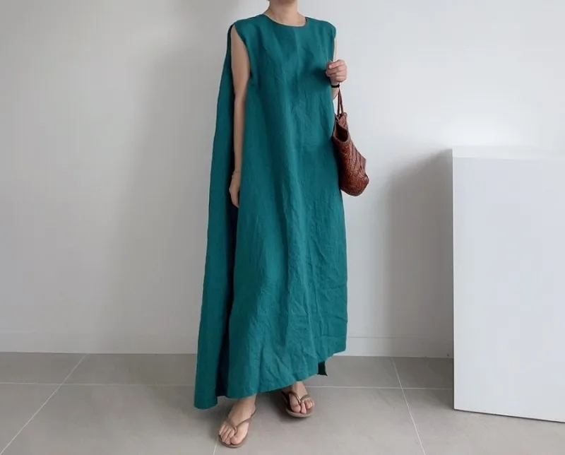 

Платье WTIANYUW женское без рукавов, повседневное однотонное свободное простое в Корейском стиле, с круглым вырезом, 5 цветов, лето 2022