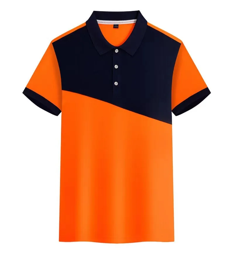 

Рубашка-поло мужская с коротким рукавом, тонкая однотонная Спортивная повседневная, модный Приталенный топ без утюга, с блокировкой цветов,...