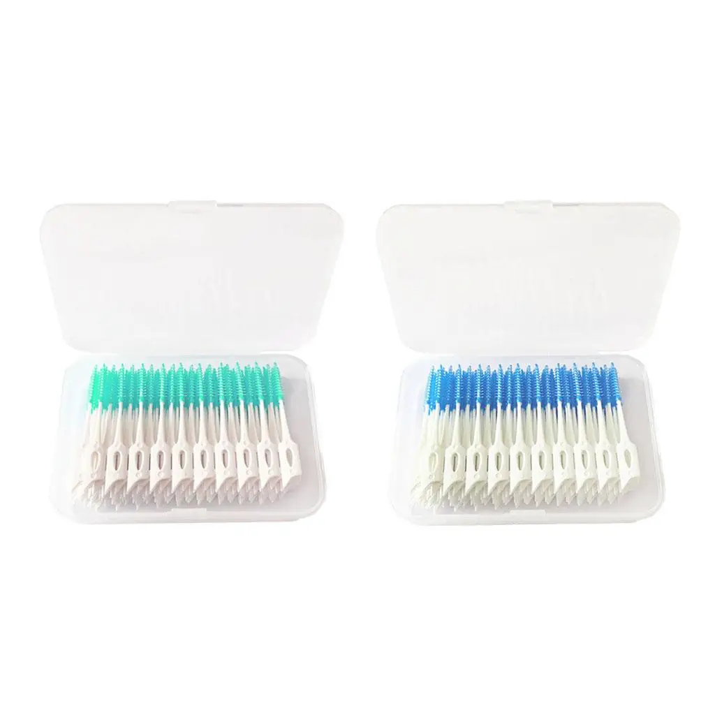

160x Silicone Interdental Brush Toothpick Toothpick W / Cover