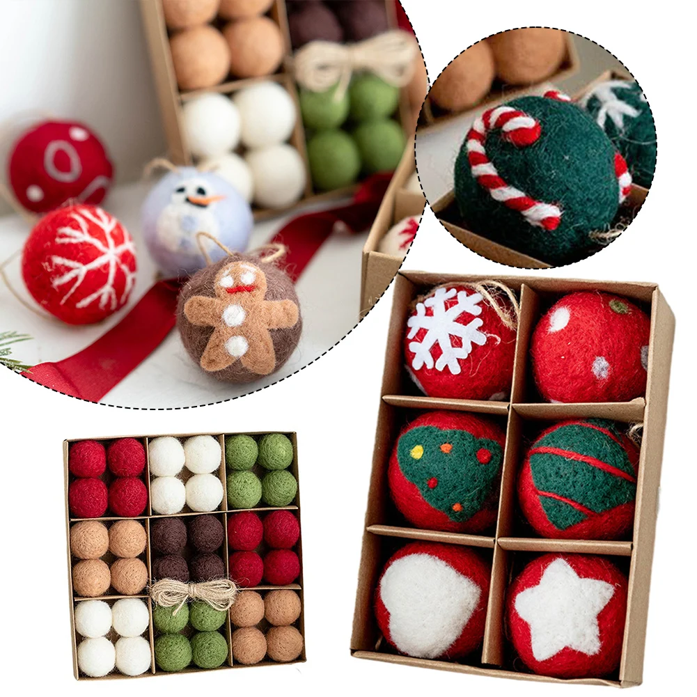 Шерстяной фетр снежинка украшение для рождественской елки шар сделай сам