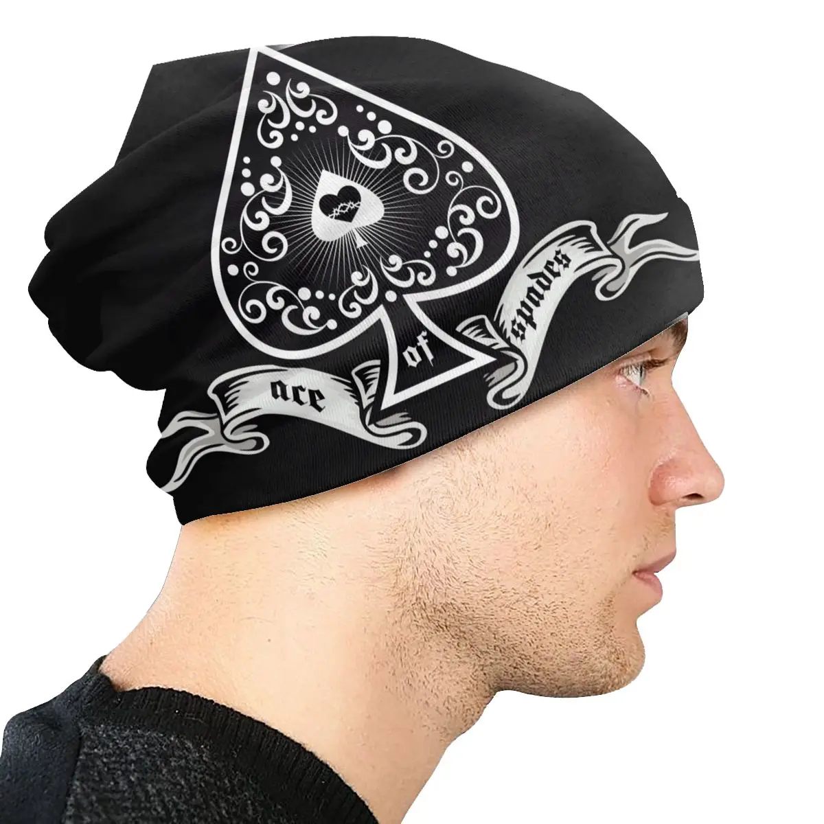 Шапка-бини унисекс из тяжелого металла вязаная шапка в стиле панк-рок для улицы