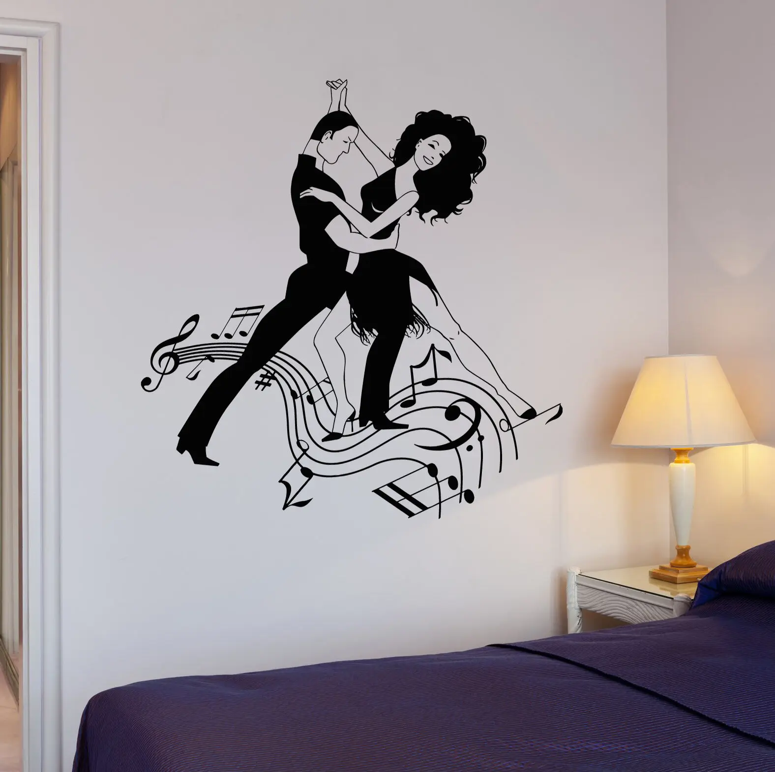 

High Quality Music Dance Wall Decal Wedding Dance Music Festival Art Deco Room Vinyl Sticker Home Bedroom Fashion Decor TW16